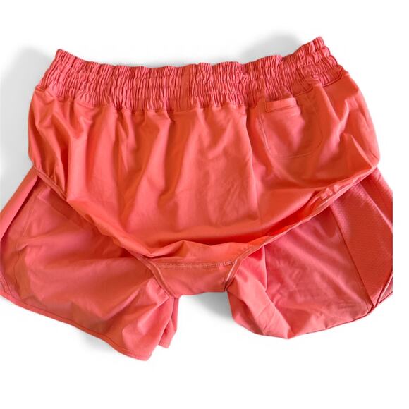 Lululemon Speed Up Shorts Coral Pink Mesh Lined Women’s Size 16 Running - Picture 4 of 5